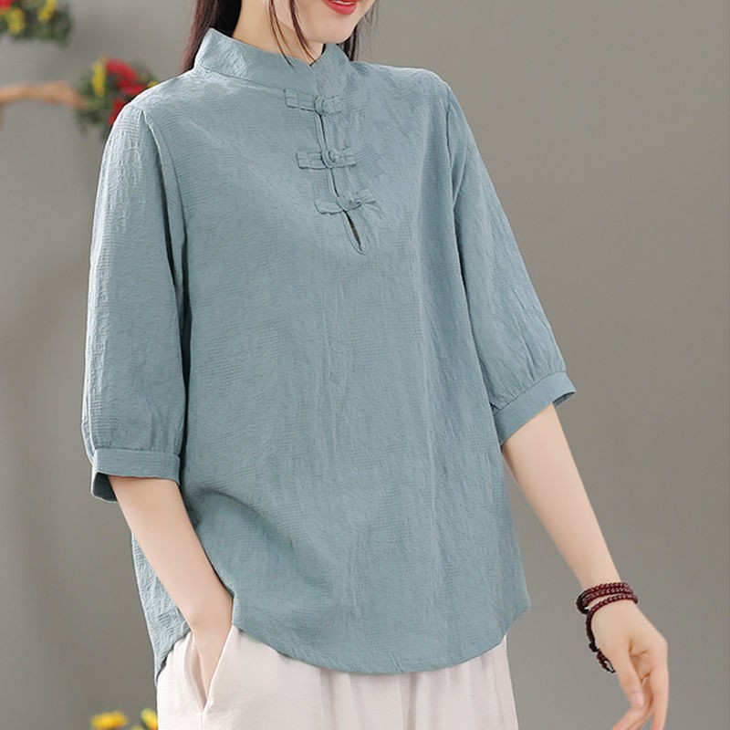 Blouses - Blouse à col rond, coupe classique,