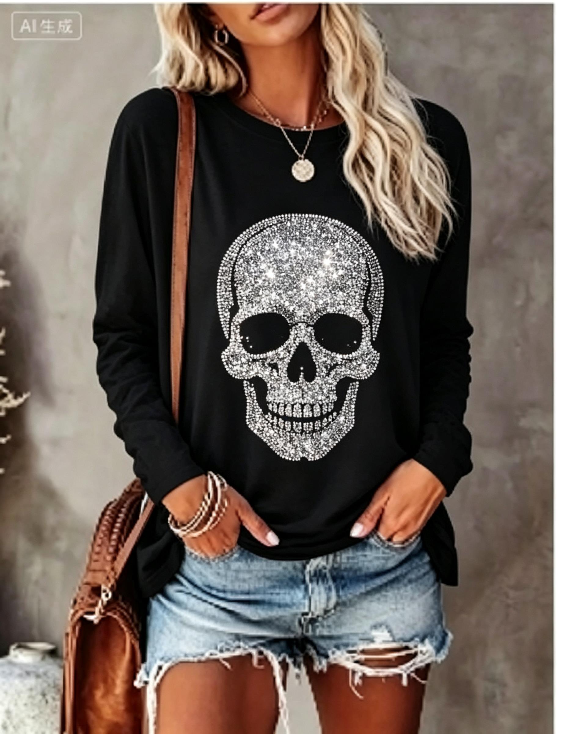 Blouses - T-shirt à manches longues pour femmes,