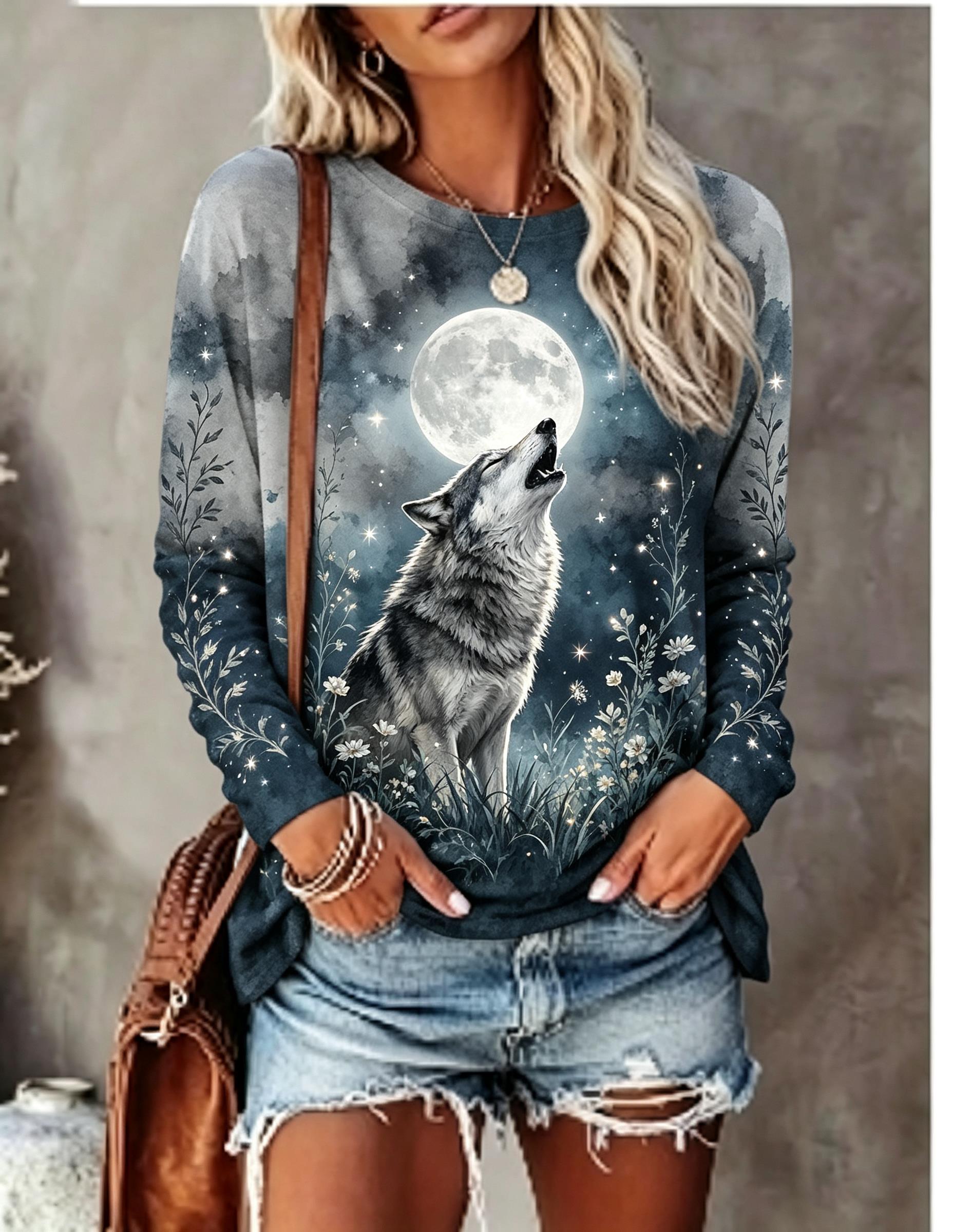 Blouses - T-shirt à manches longues pour femmes,