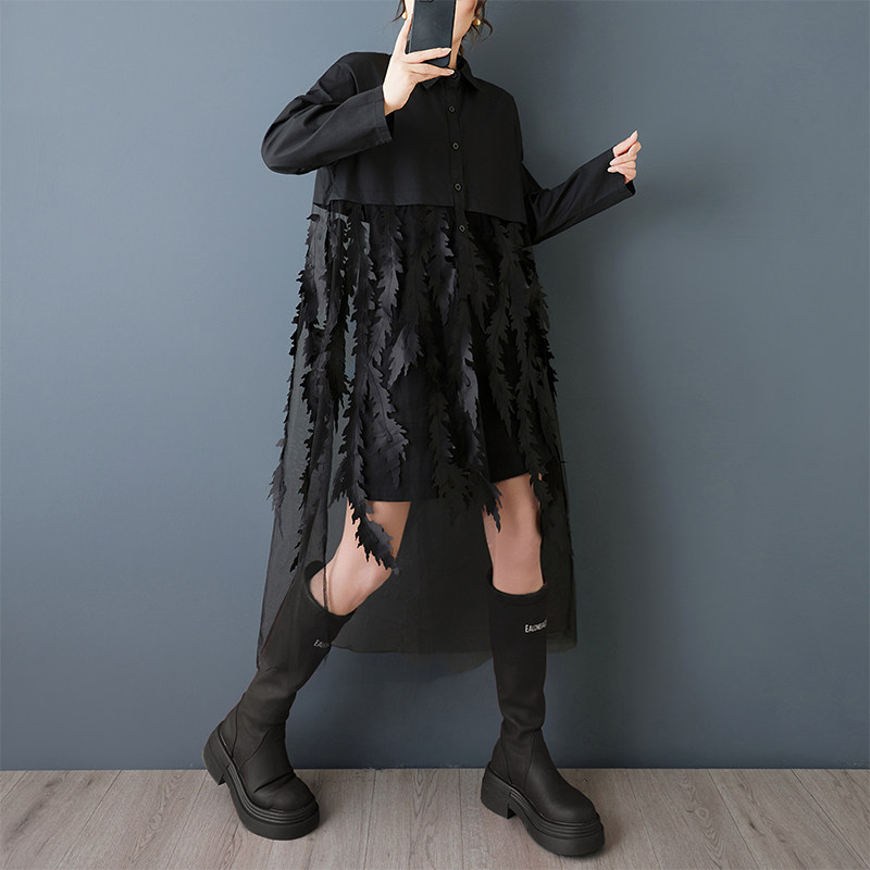 Nouvelle Robe Chemise Ample à  - Korean Style A Line Shirt Dress avis et prix