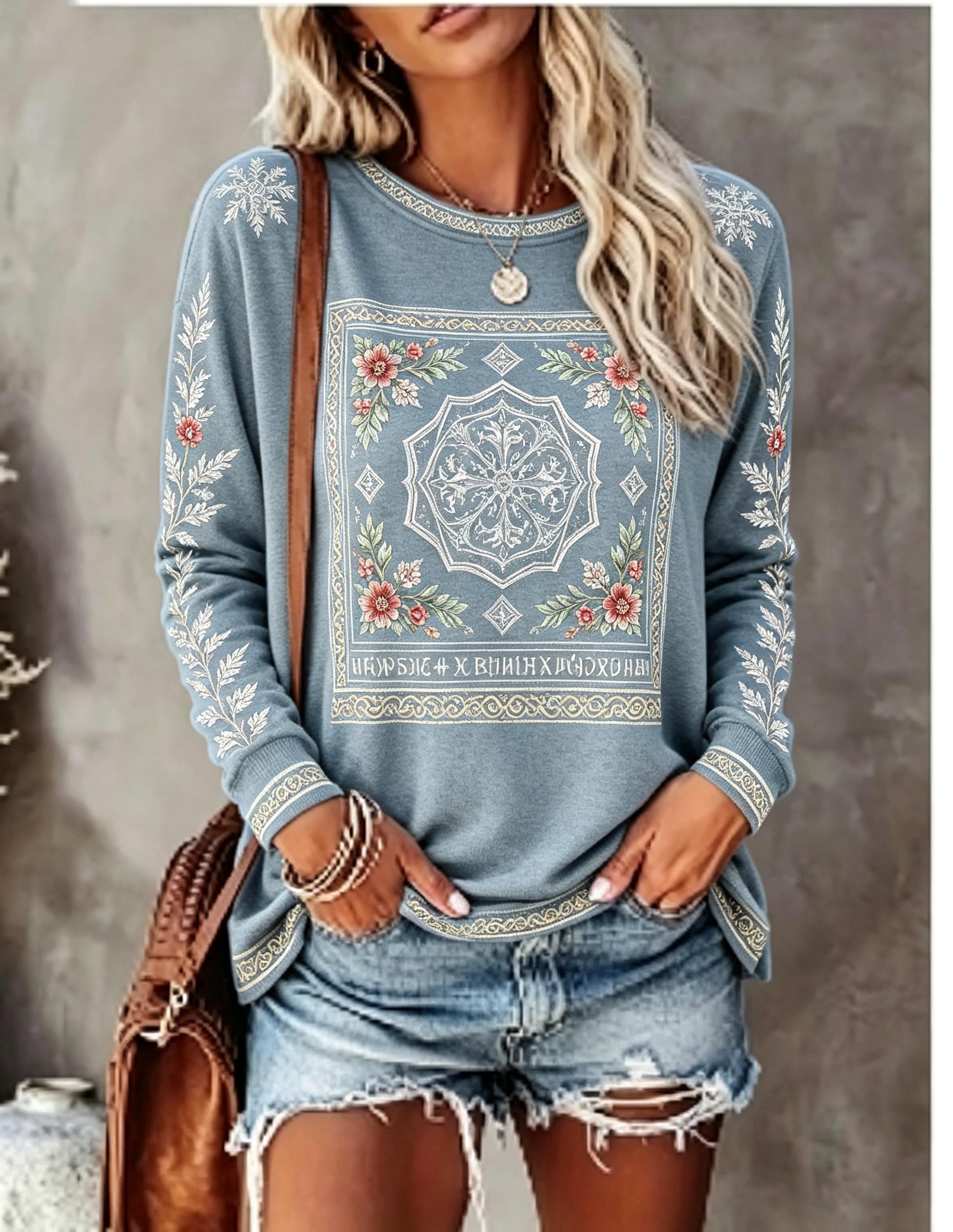 T-shirt à manches longues et c - Blouses avis et prix