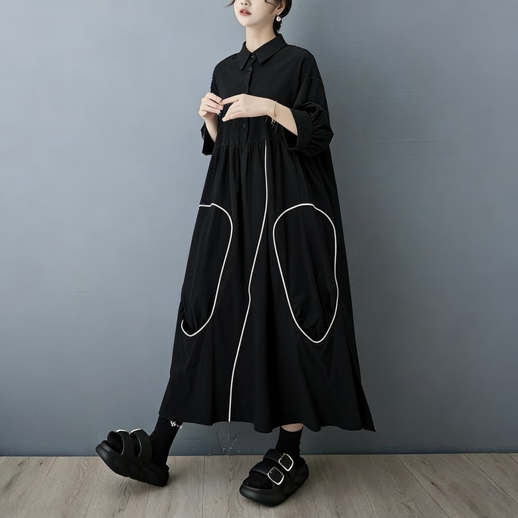 SuperAen, nouvelle collection  - Korean Style A Line Shirt Dress avis et prix