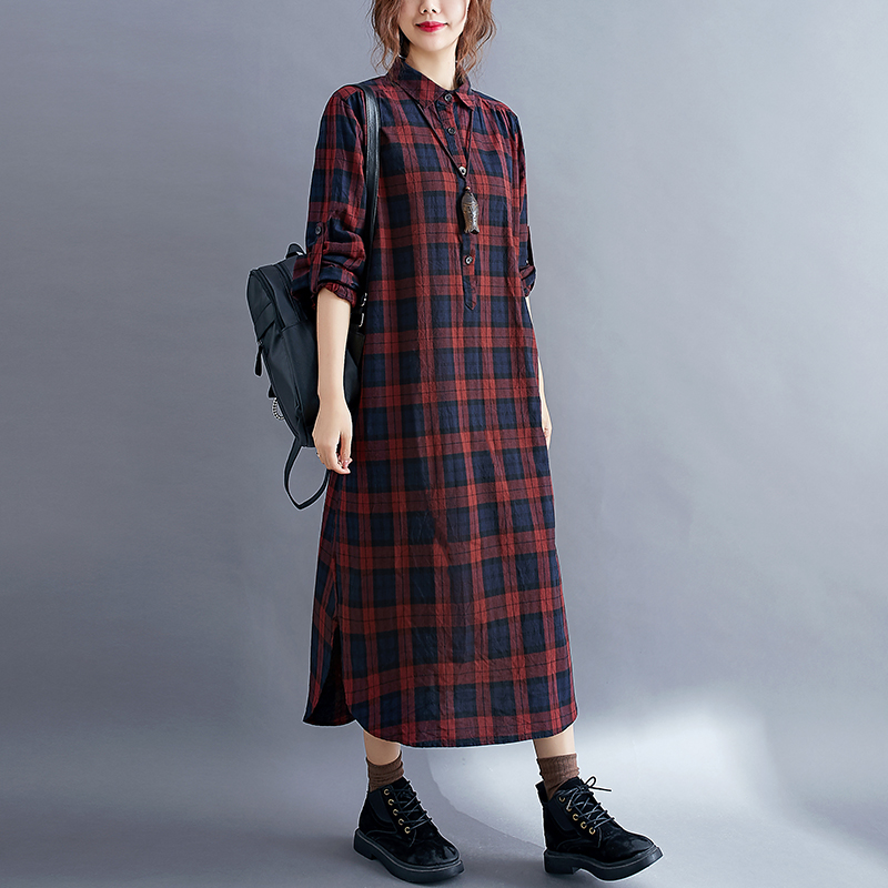 Robe chemise décontractée à ca - Korean Style A Line Shirt Dress avis et prix