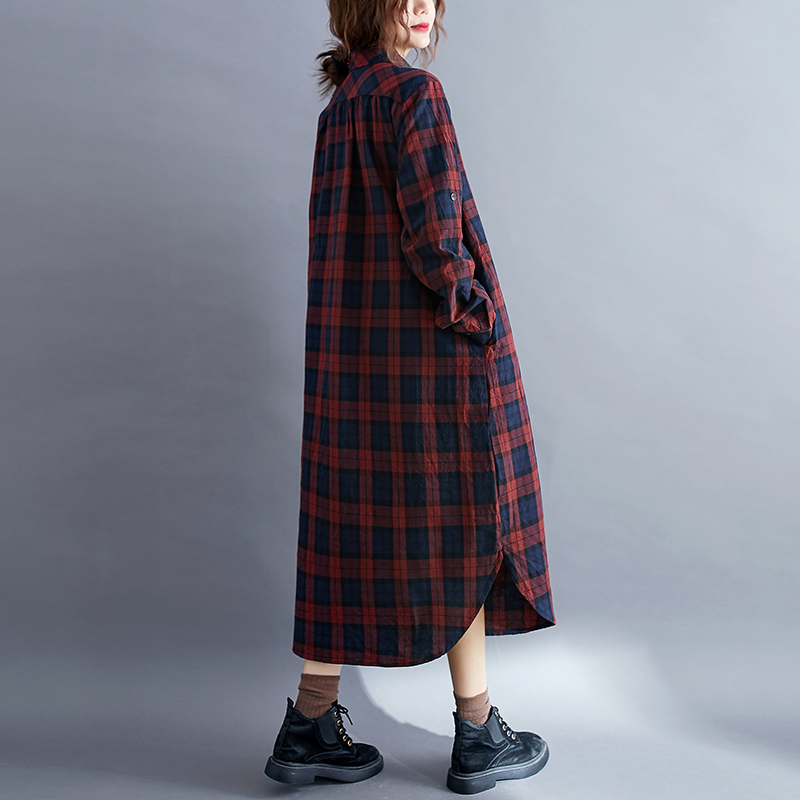 Robe chemise décontractée à ca - Korean Style A Line Shirt Dress avis et prix