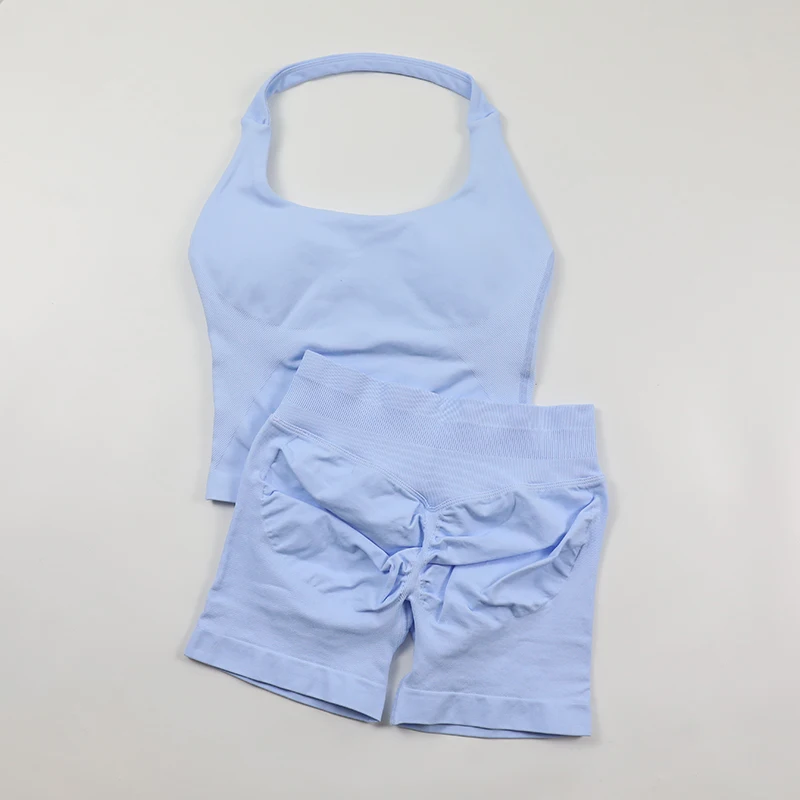 Ensemble de yoga sans couture  - Seamless Ribbed Workout Tank Top avis et prix