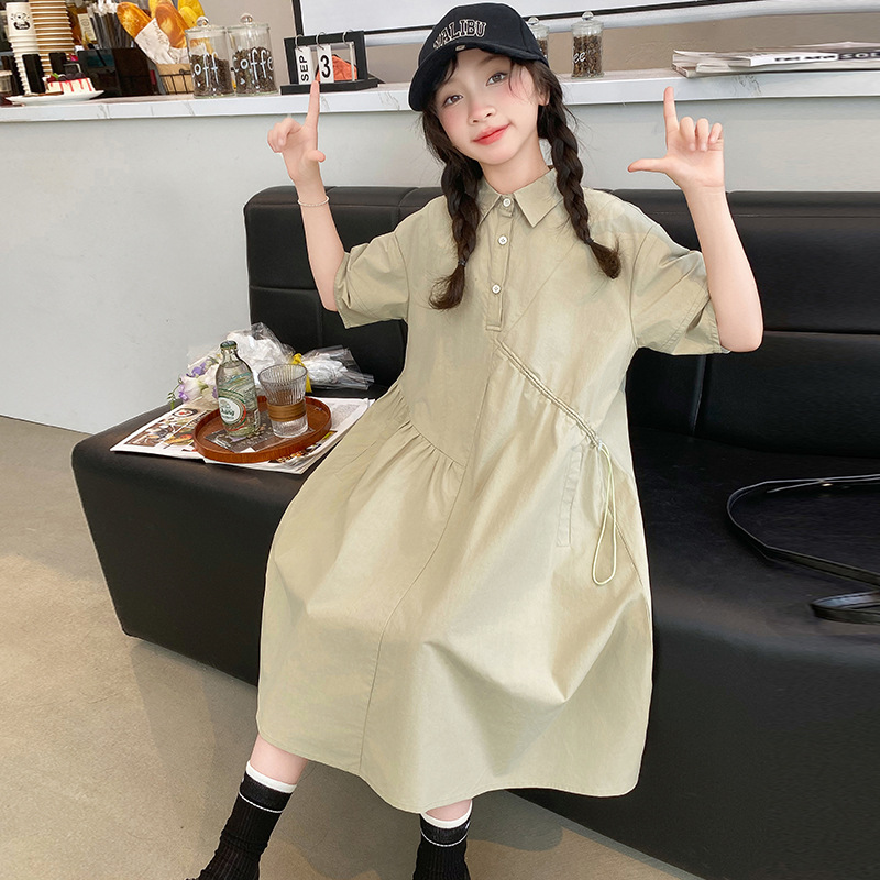 Vêtements coréens pour filles, - Korean Style A Line Shirt Dress avis et prix