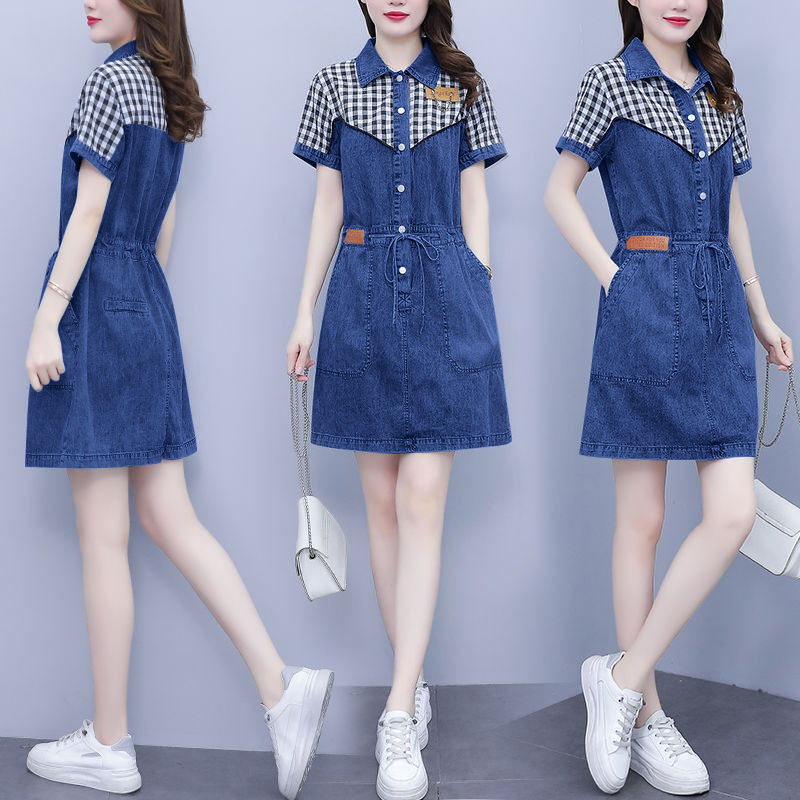 Robe amincissante grande taill - Korean Style A Line Shirt Dress avis et prix