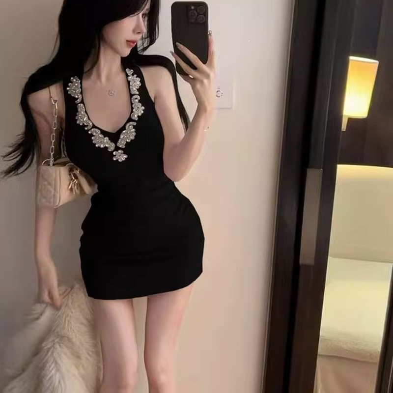 Robe moulante mini asymétrique - Sparkly Rhinestone Club Party Dress avis et prix