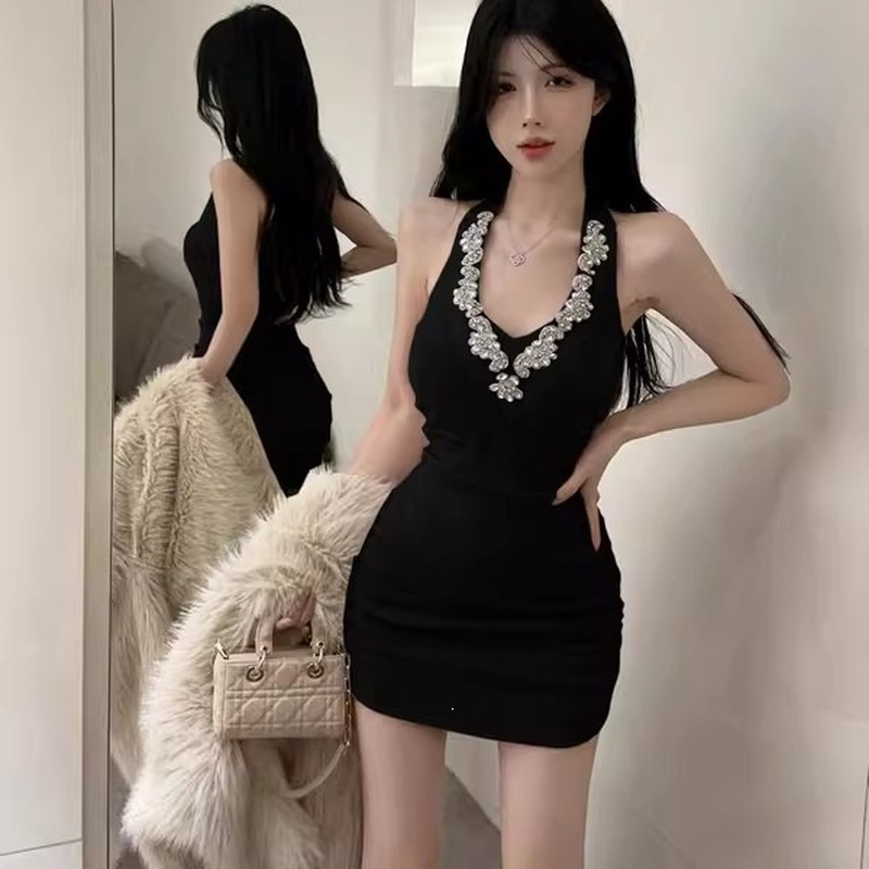 Robe moulante mini asymétrique - Sparkly Rhinestone Club Party Dress avis et prix