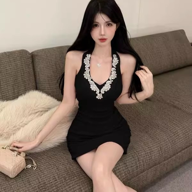 Robe moulante mini asymétrique - Sparkly Rhinestone Club Party Dress avis et prix